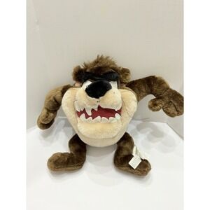 Vintage 1998 Looney Tunes Tasmanian Devil Warner Bros Stuff Animal Plush‎ 8 in